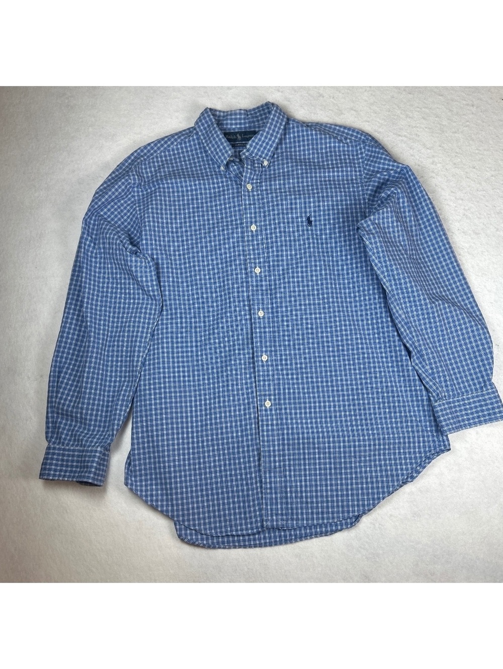 Ralph Lauren Classic Fit Blue Checkered Button-Down Shirt